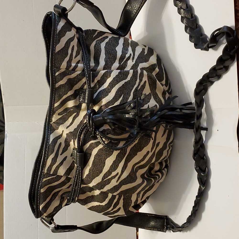 Hobo slouchy Bag, Tiger stripes,Gold flickers throughout the canvas fabric!